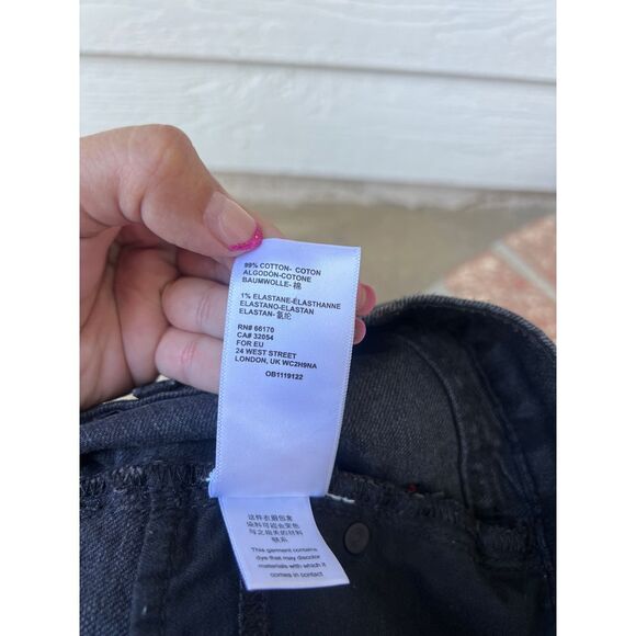 BDG Girlfriend High-Waisted‎ Denim Short in Black Size 28 - Picture 5 of 6